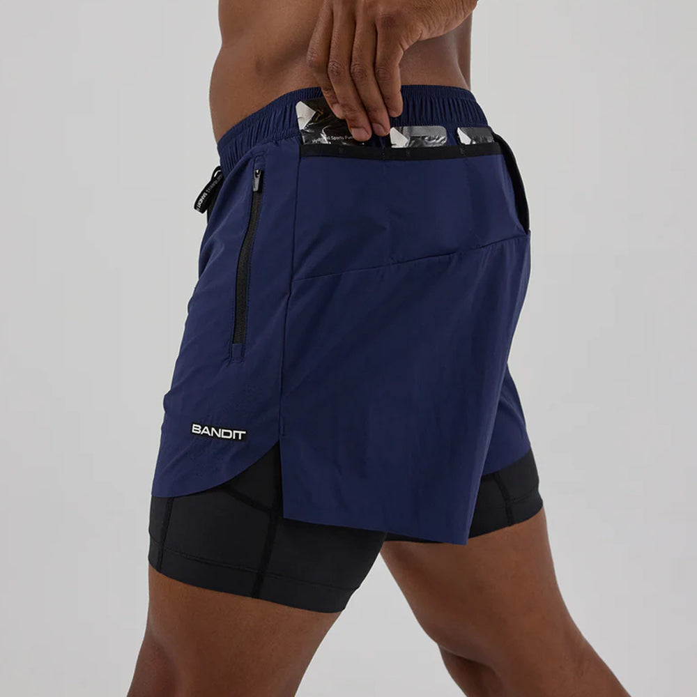 Bandit Running Engineered Vento Duo Distance Short - NY Navy