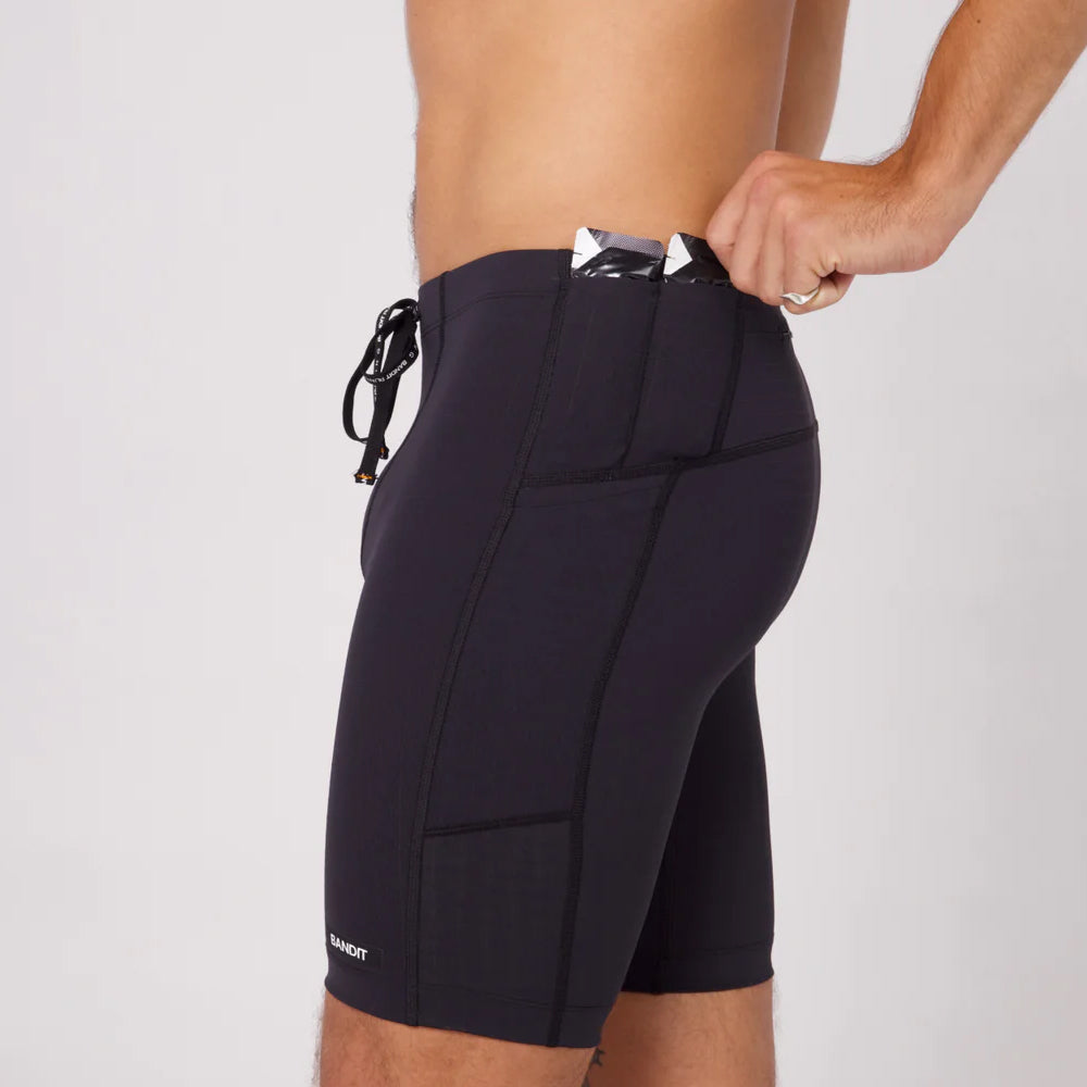 Bandit Running Gridlock 7 Pocket Half Tights - Black