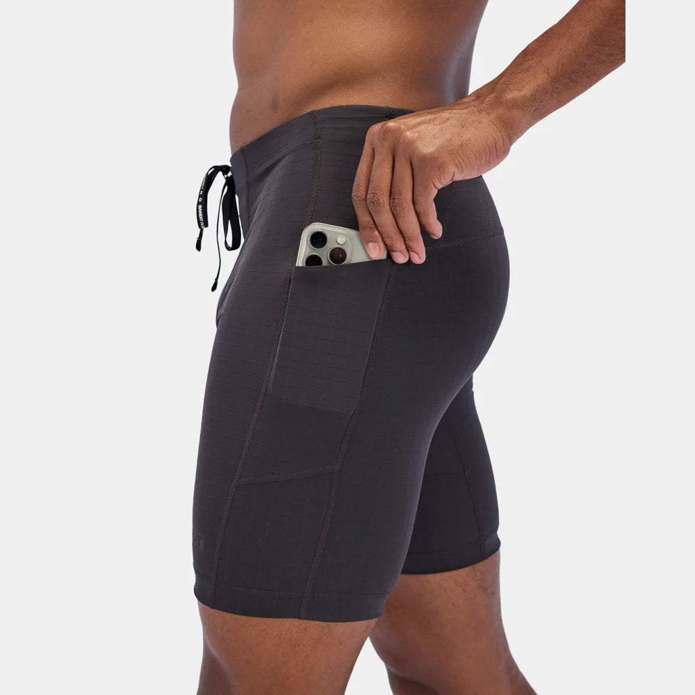 Bandit Running Gridlock™ 7 Pocket Half Tights - Shadow