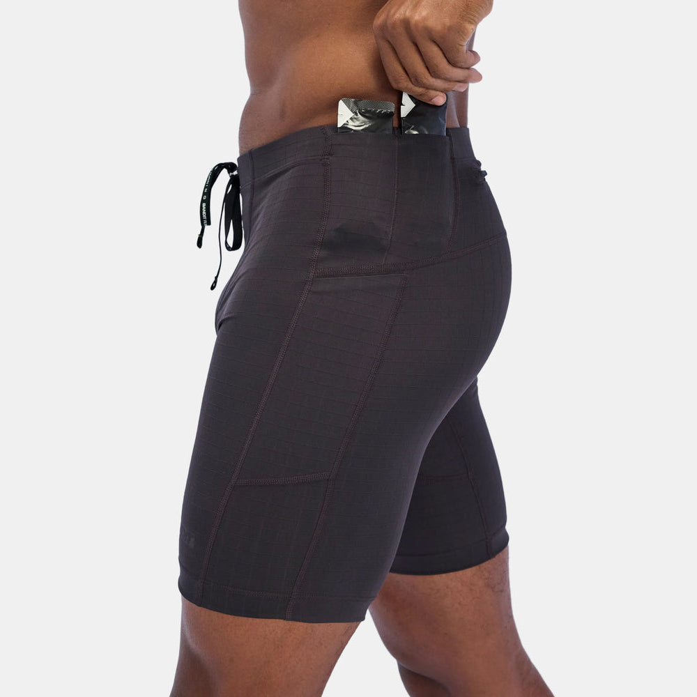 Bandit Running Gridlock™ 7 Pocket Half Tights - Shadow