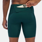 Bandit Running Gridlock™ 7 Pocket Half Tights - Storm