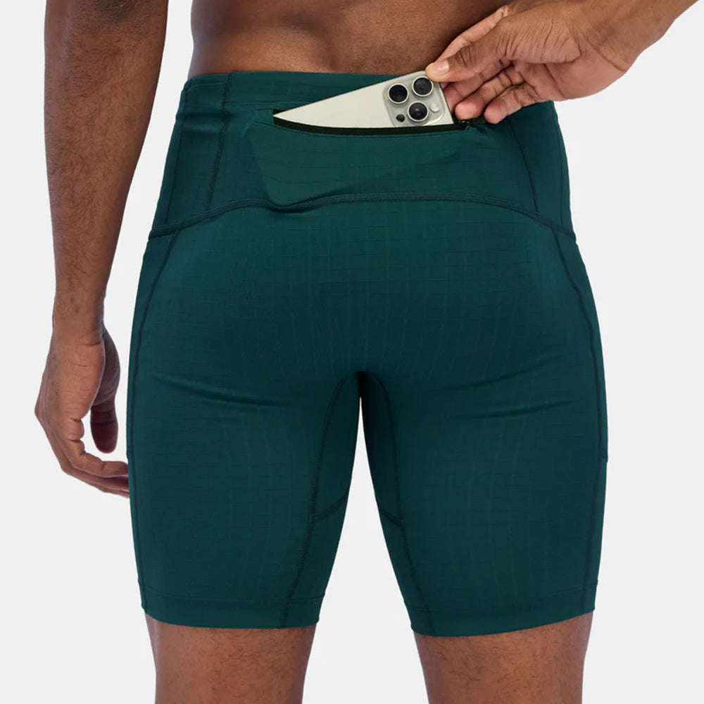 Bandit Running Gridlock™ 7 Pocket Half Tights - Storm