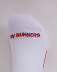 Bandit Running Lite Run Current Quarter Socks - White with Spice - 2 Pack