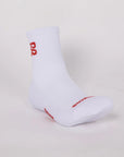 Bandit Running Lite Run Current Quarter Socks - White with Spice - 2 Pack