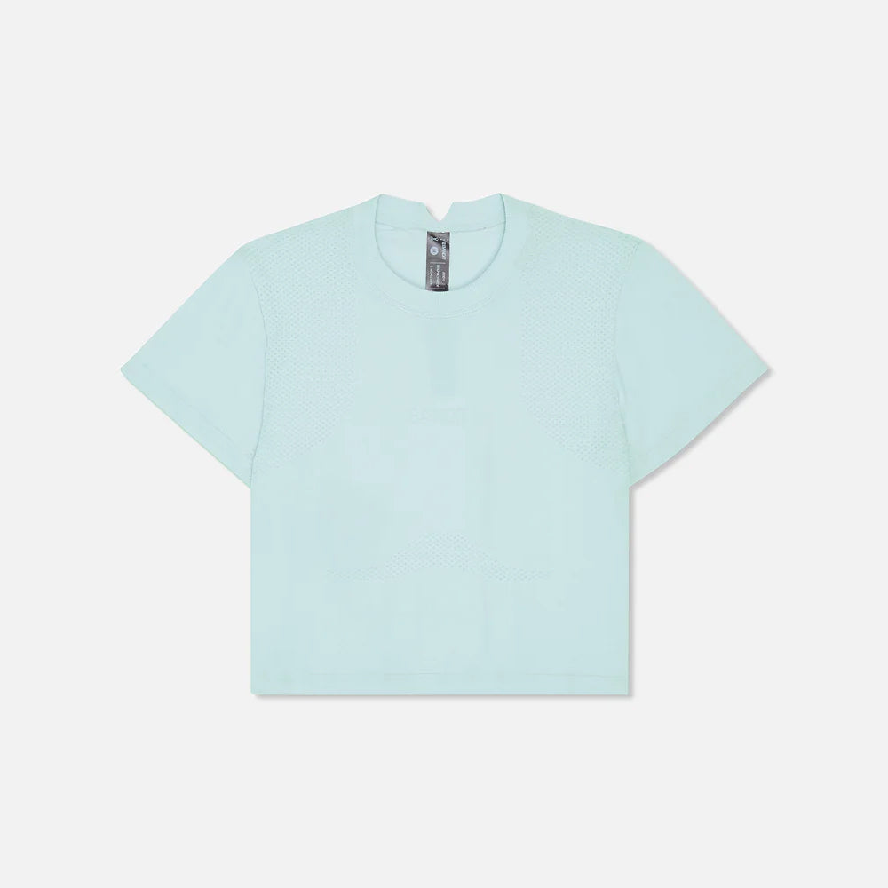 Bandit Running Mercury Seamless Womens Crop Tee - Minty Blue
