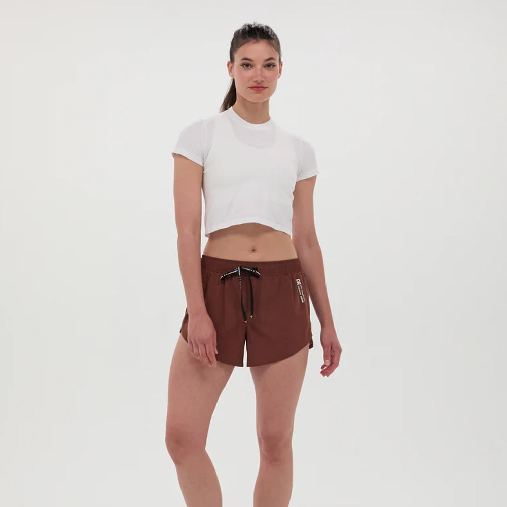 Bandit Running Mercury Seamless Womens Crop Tee - White