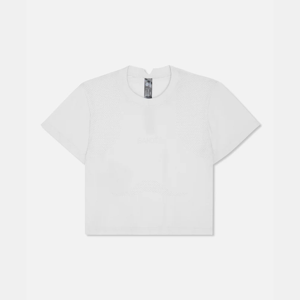Bandit Running Mercury Seamless Womens Crop Tee - White