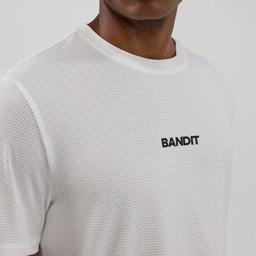 Bandit Running Micromesh Run Tee - White