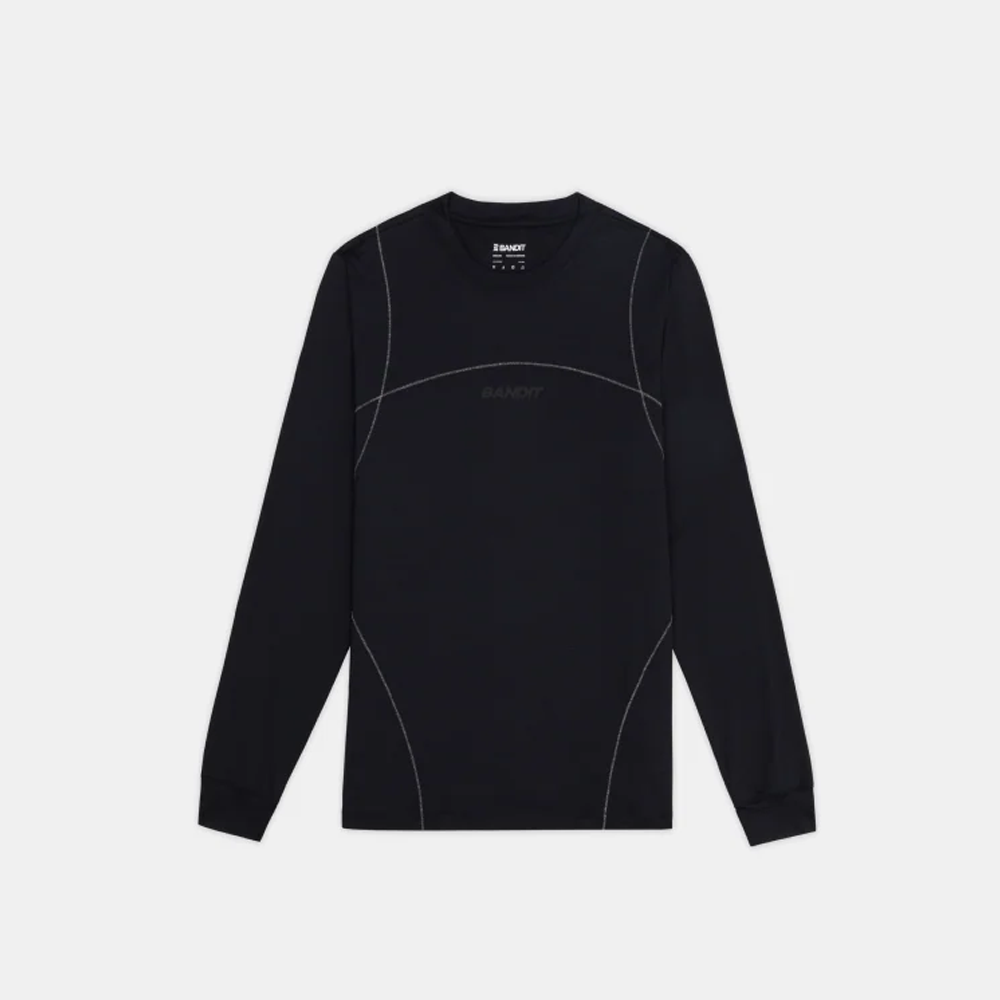 Bandit Running Micromesh™ Reflecto Stitch Long Sleeve Tee - Black