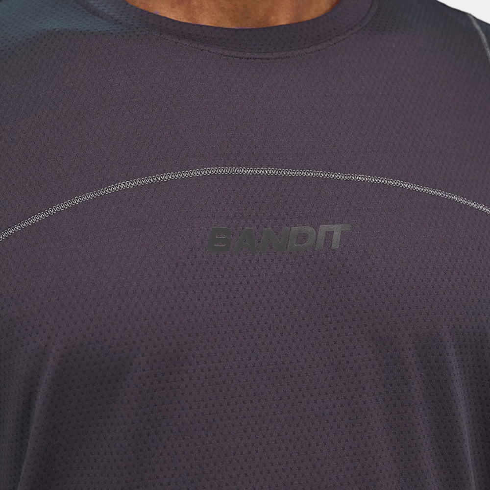 Bandit Running Micromesh™ Reflecto Stitch Run Tee - Shadow