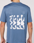 Bandit Running Runner Grid Drift Performance Tee - Steel Blue