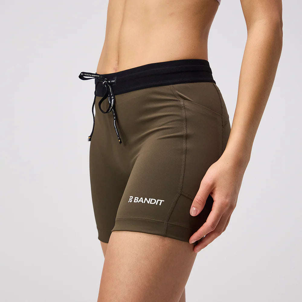 Bandit Running Stamina 5" Women's Compression Shorts - Dark Fatigue