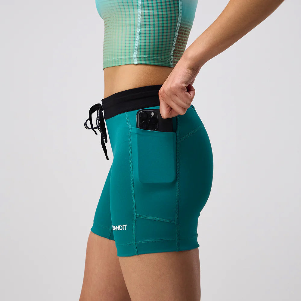 Bandit Running Stamina 5" Women's Compression Shorts - Gulf Stream