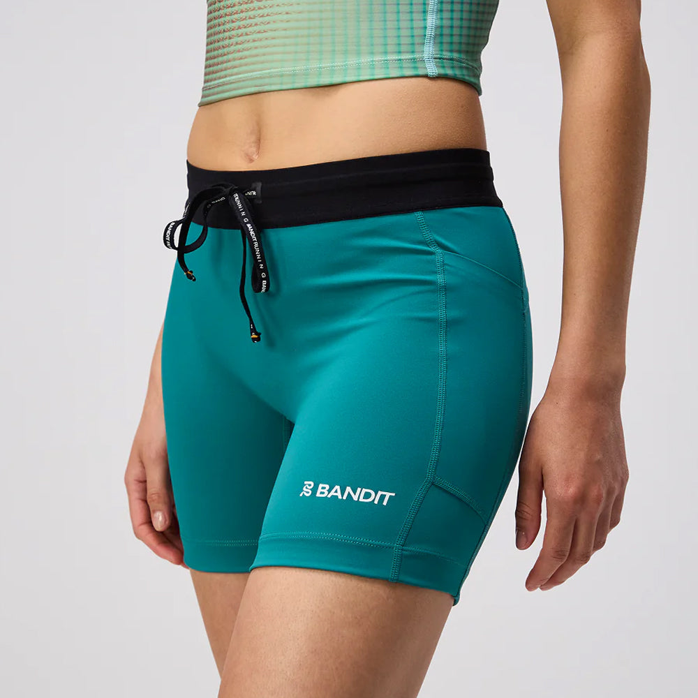 Bandit Running Stamina 5&quot; Women&#39;s Compression Shorts - Gulf Stream