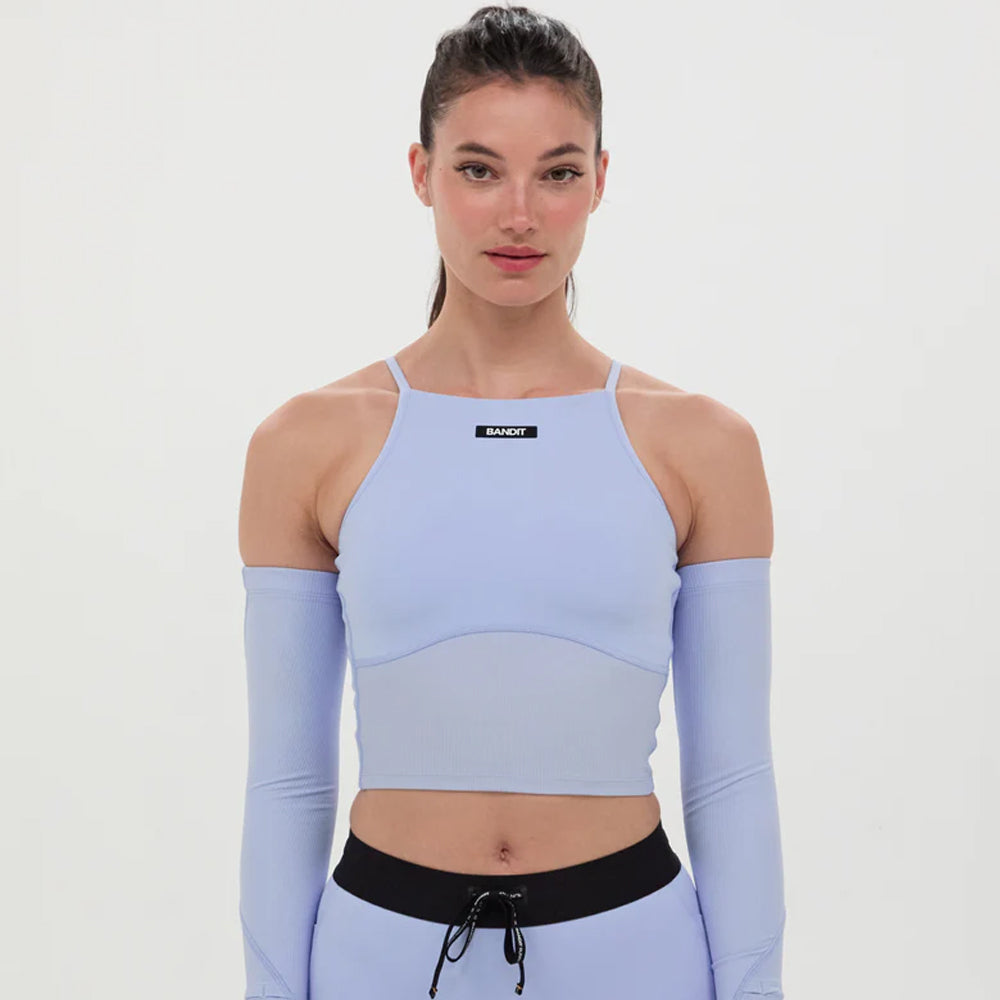 Bandit Running Stamina 7 Pocket Nova Crop - Breeze Blue