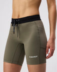 Bandit Running Stamina 7" Women's Compression Shorts - Fatigue