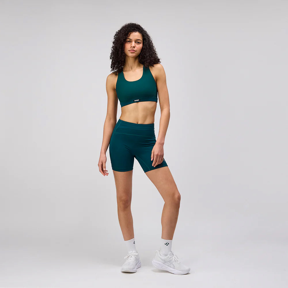 Bandit Running Stamina High Waist 5" Women's Compression Shorts - Pine