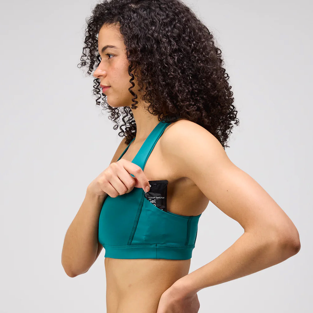 Bandit Running Stamina Scoop Neck Run Bra - Gulf Stream