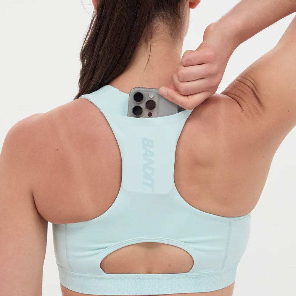 Bandit Running Stamina Scoop Neck Run Bra - Minty Blue