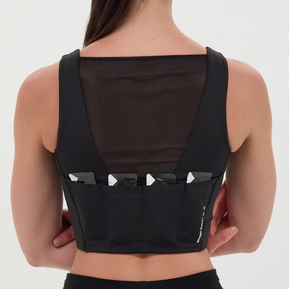 Bandit Running Stamina Vela Race Crop - Black