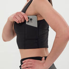 Bandit Running Stamina Vela Race Crop - Black