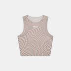 Bandit Running Stamina™ Lyra Race Crop - Chalk/Cocoa