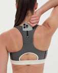 Bandit Running Striped Cadence Run Bra - Black/Chalk