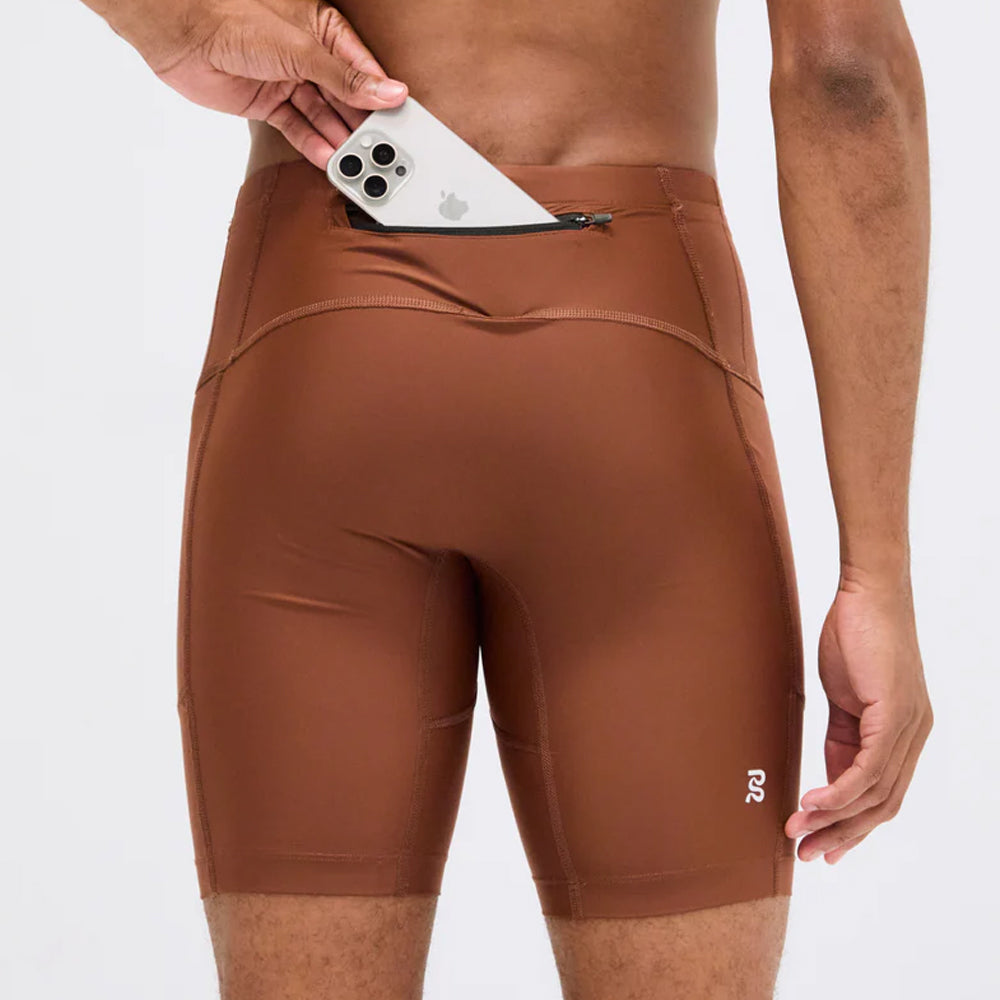 Bandit Running Superbeam 7 Pocket Half Tights - Coffee Bean