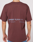 Bandit Running The Community Tee - Chocolate/Smokey Blue