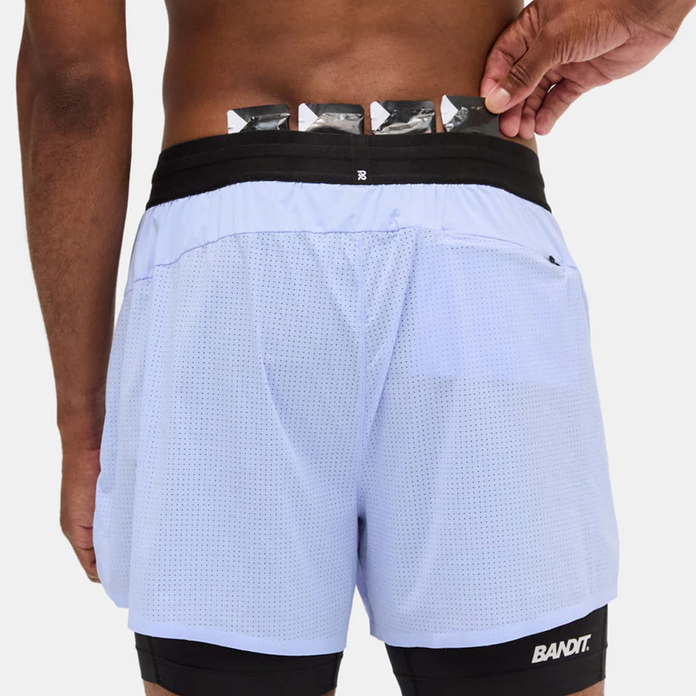 Bandit Running Vento 2-in-1 Run Short - Breeze Blue