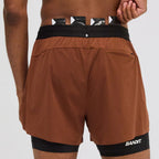 Bandit Running Vento 2-in-1 Run Short - Coffee Bean