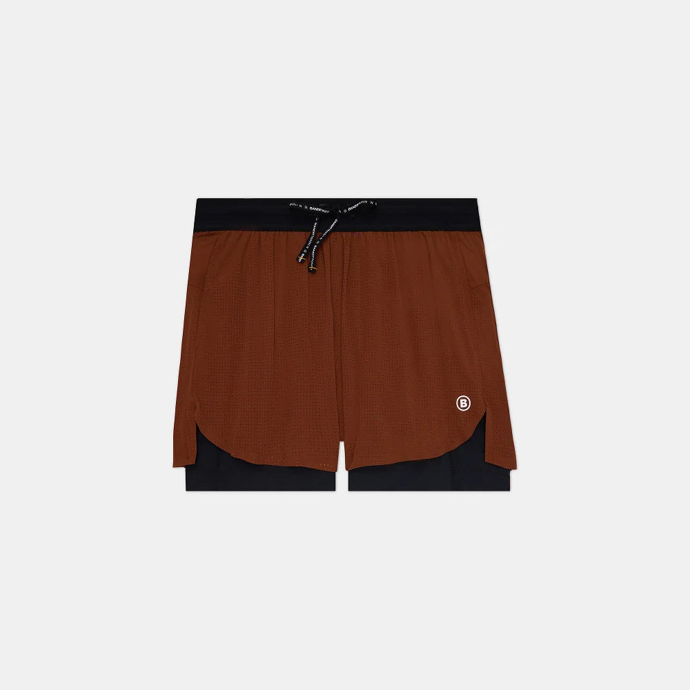 Bandit Running Vento 2-in-1 Run Short - Coffee Bean