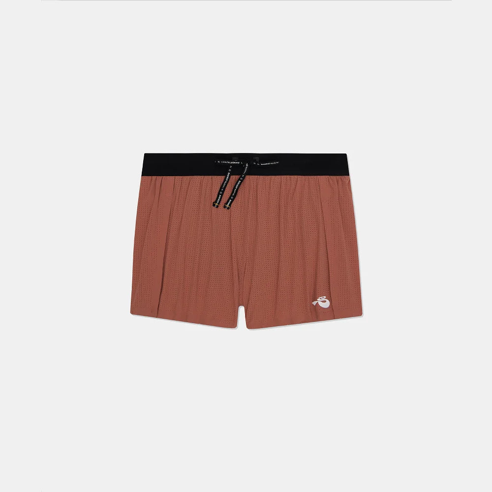 Bandit Running Vento 3" Womens Split Short - Baked Clay