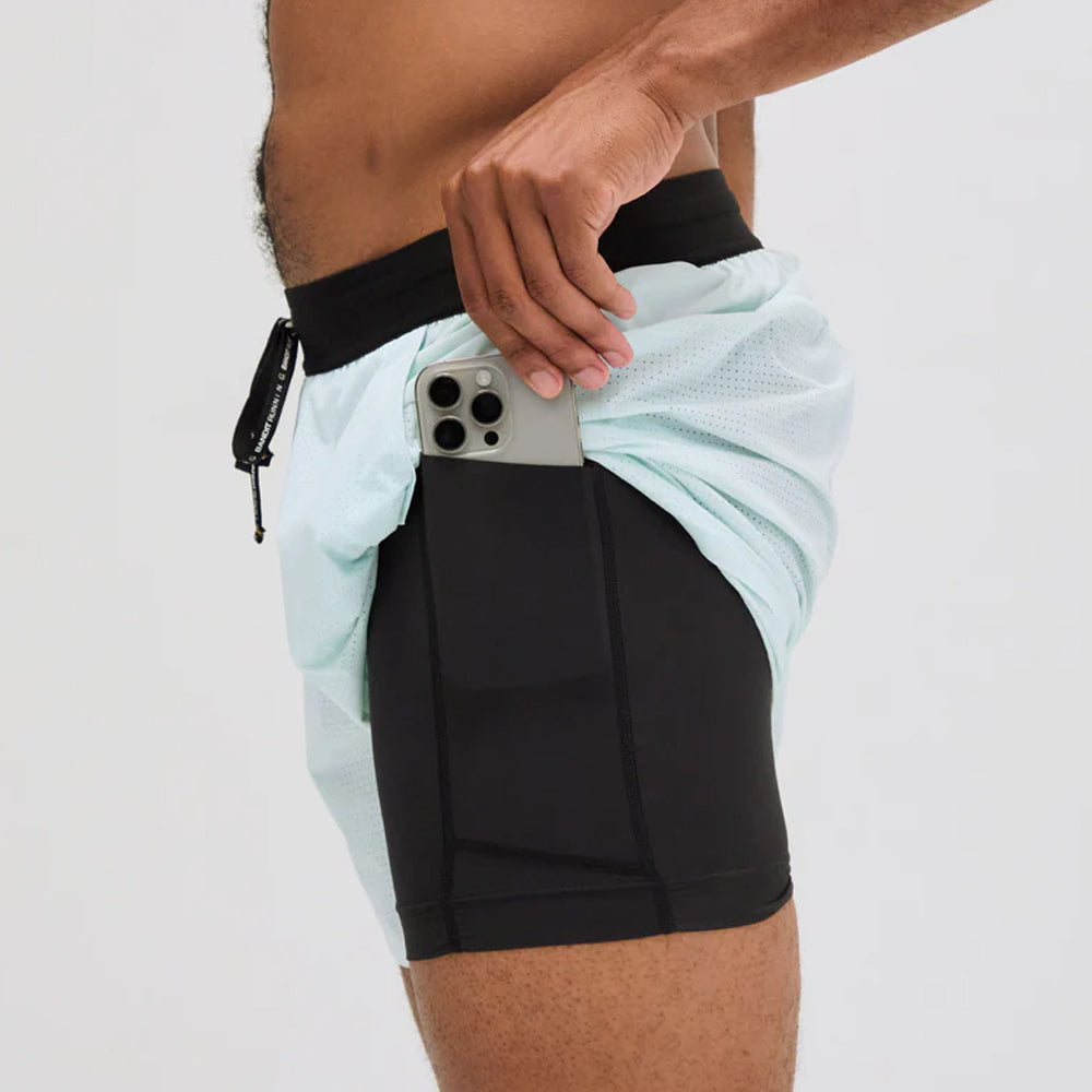 Bandit Running Vento 5" Run Short - Minty Blue