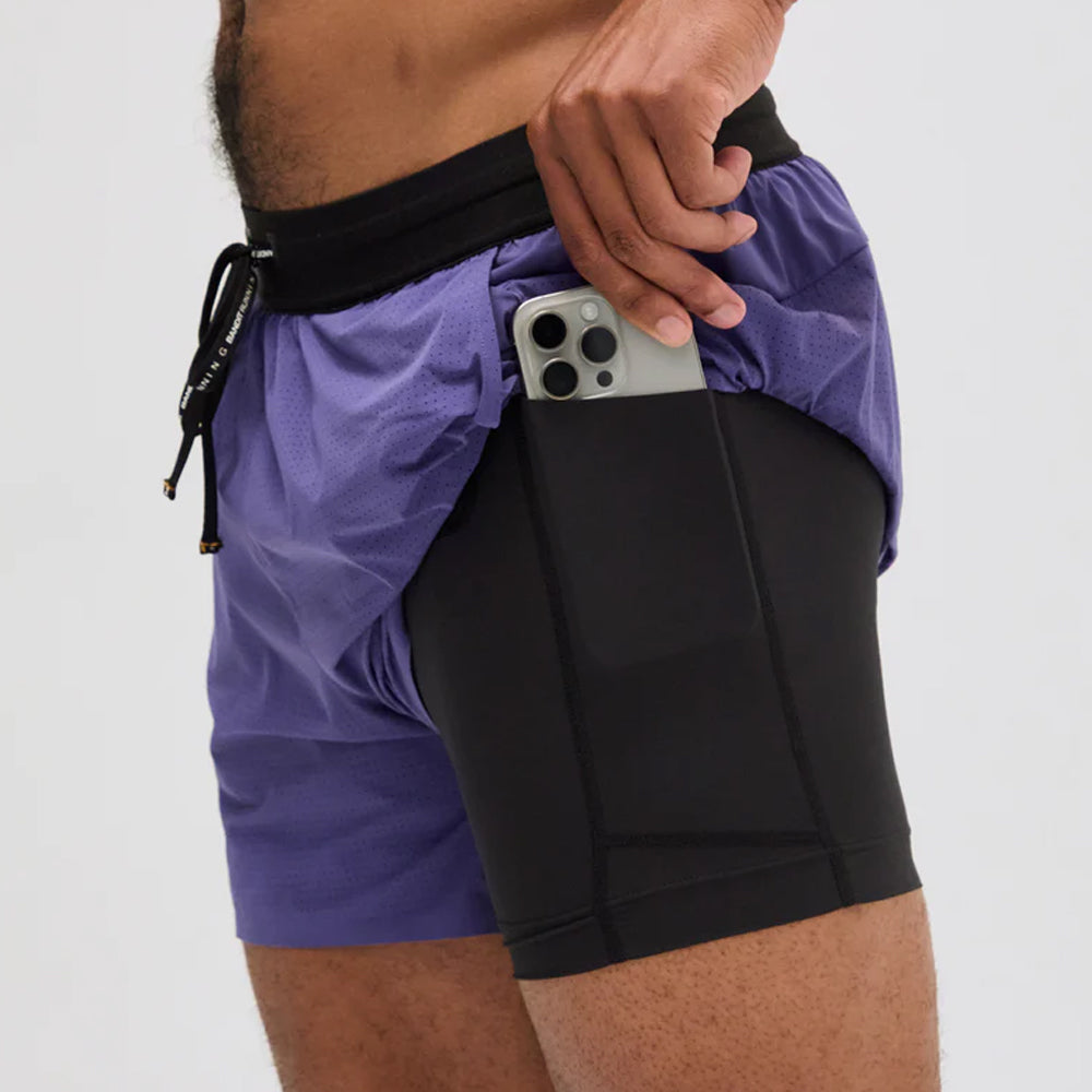 Bandit Running Vento 5" Run Short - Purple Dusk