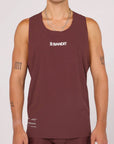 Bandit Running Vento Performance Singlet - Chocolate