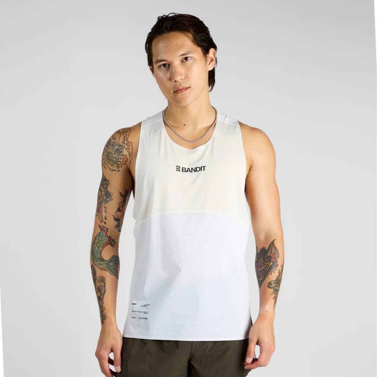 Bandit Vento Performance Singlet Pieced - White