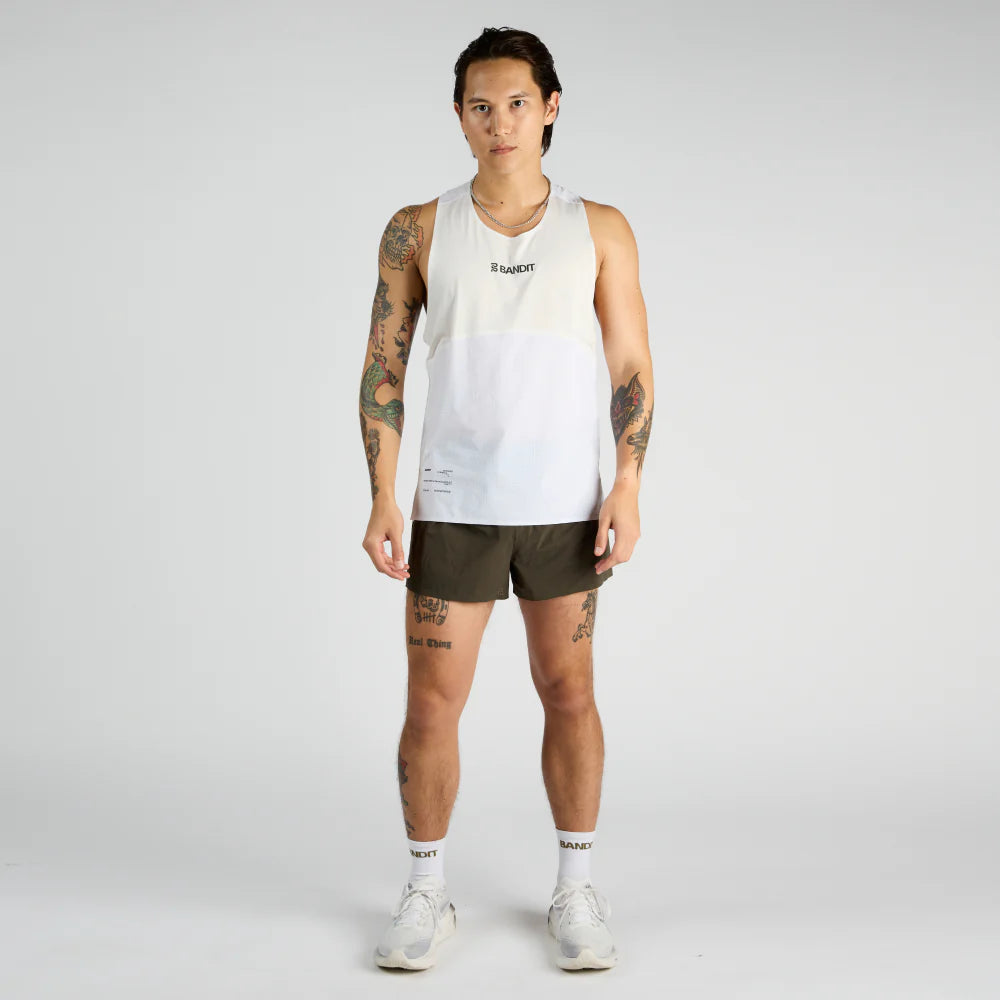 Bandit Vento Performance Singlet Pieced - White