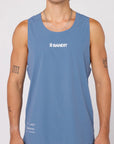 Bandit Running Vento Performance Singlet - Steel Blue