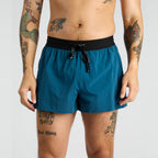 Bandit Running Vento Men's 3" Splitty Short - Deep Teal