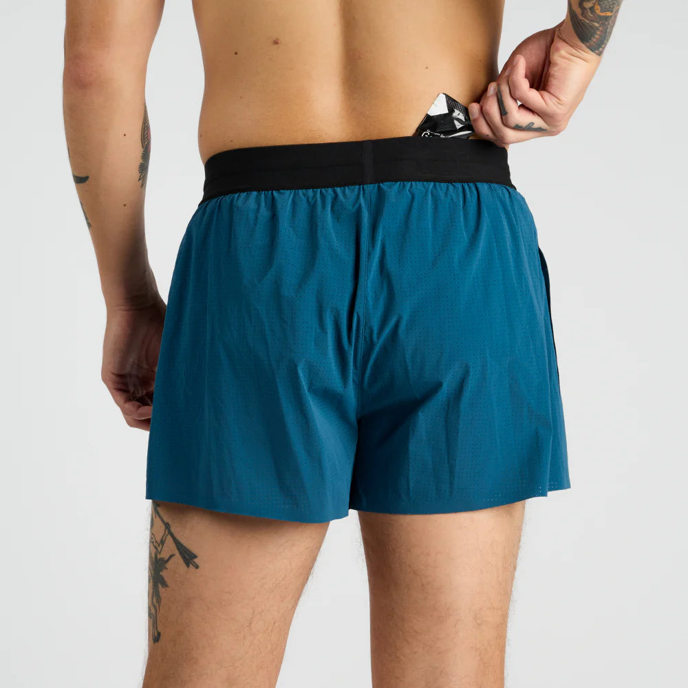 Bandit Running Vento Men's 3" Splitty Short - Deep Teal
