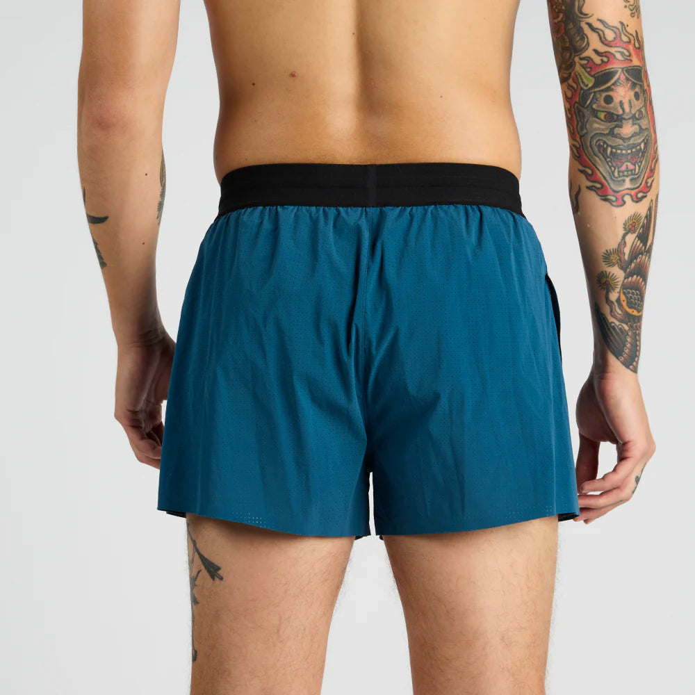 Bandit Running Vento Men's 3" Splitty Short - Deep Teal
