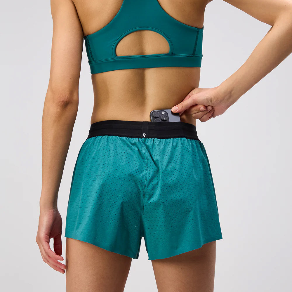 Bandit Running Vento Womens 3" Split Short - Gulf Stream