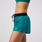 Bandit Running Vento Womens 3" Split Short - Gulf Stream