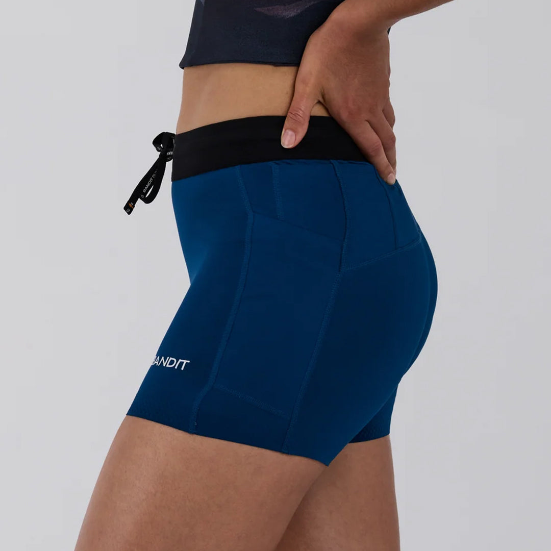 Bandit Running Women's Stamina-V™ 3" Compression Shorts - Ink Blue