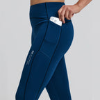 Bandit Running Women's Stamina-V™ High Waist Leggings - Ink Blue