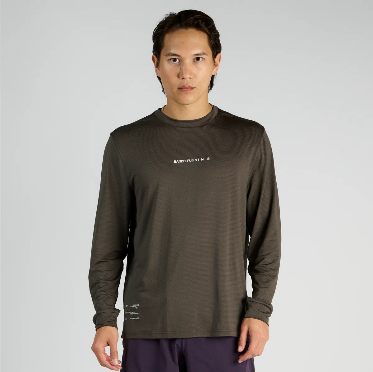 Bandit Running Micromesh Long Sleeve Tee - Olive