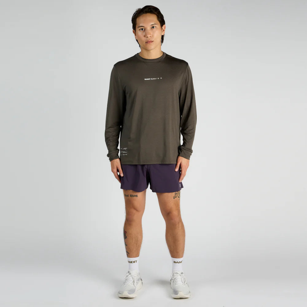 Bandit Running Micromesh Long Sleeve Tee - Olive