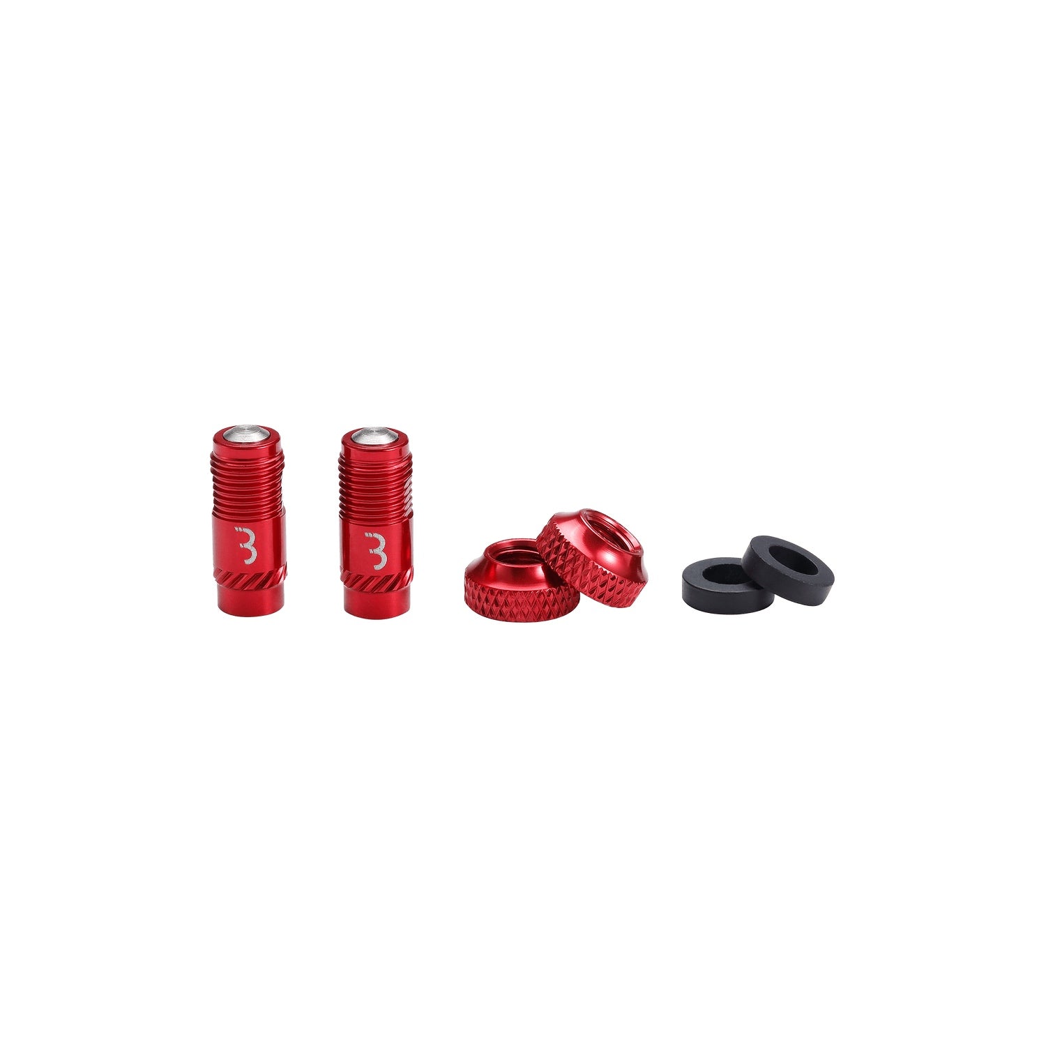 BBB CoreCap Valve Upgrade Cap Set - Red
