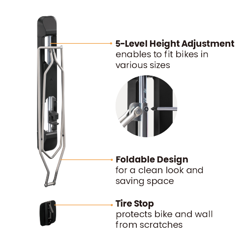 BIKE RAKZ EZI FOLD Medium 2.1" - 2.8"